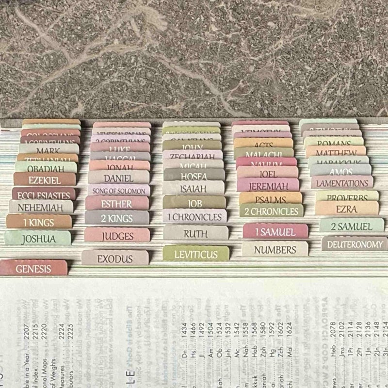 thinkor Repositionable Laminated Bible Tabs, Bible Stickers for Women and Men, Easy to Read and Apply Bible Journaling Tabs (Boho) - Image 4